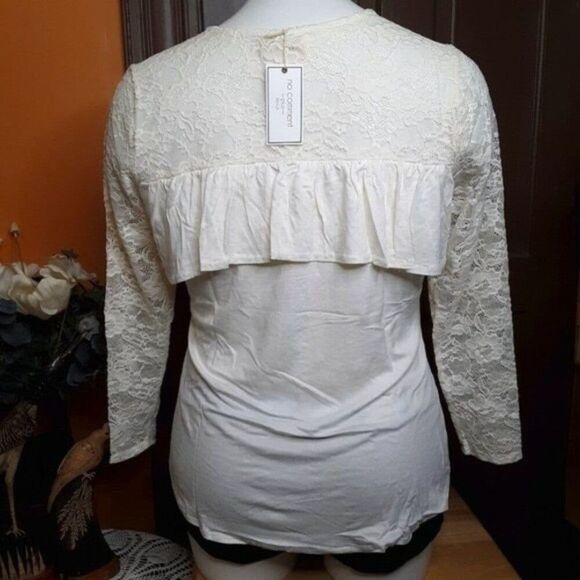 No Comment Women's Plus Lace Long Sleeve Blouse Top size 2X - Picture 4 of 11